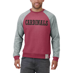 Arizona Cardinals Darius Rucker Collection Colorblock Pullover Sweatshirt - Cardinal/Heather Gray outlet