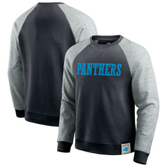Carolina Panthers Darius Rucker Collection Colorblock Pullover Sweatshirt - Black/Heather Gray online