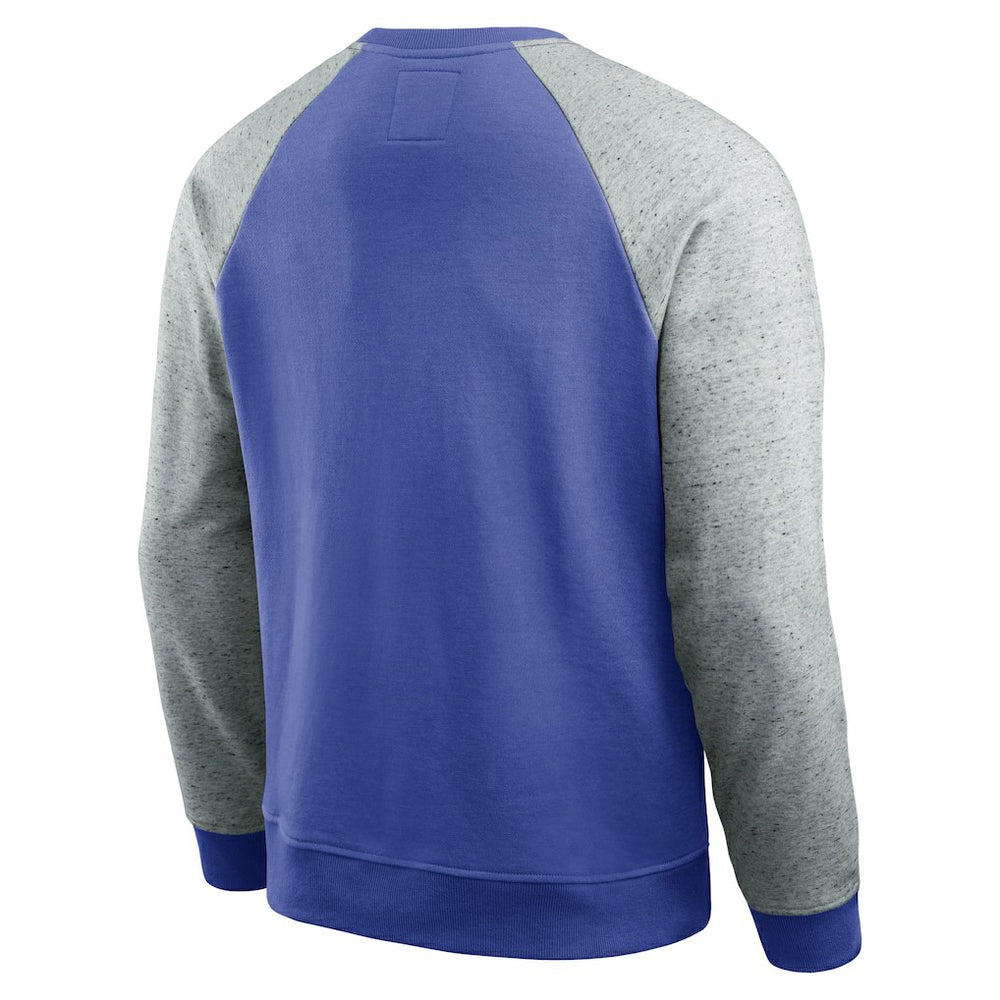Los Angeles Rams Darius Rucker Collection Colorblock Pullover Sweatshirt - Royal/Heather Gray on sale