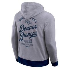 Denver Broncos Darius Rucker Collection Tonal Knit Pullover Hoodie - Navy sale