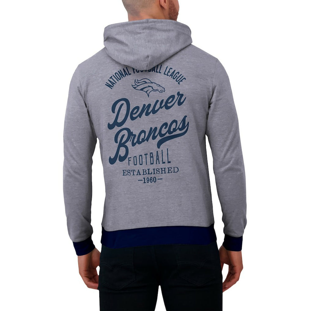 Denver Broncos Darius Rucker Collection Tonal Knit Pullover Hoodie - Navy sale