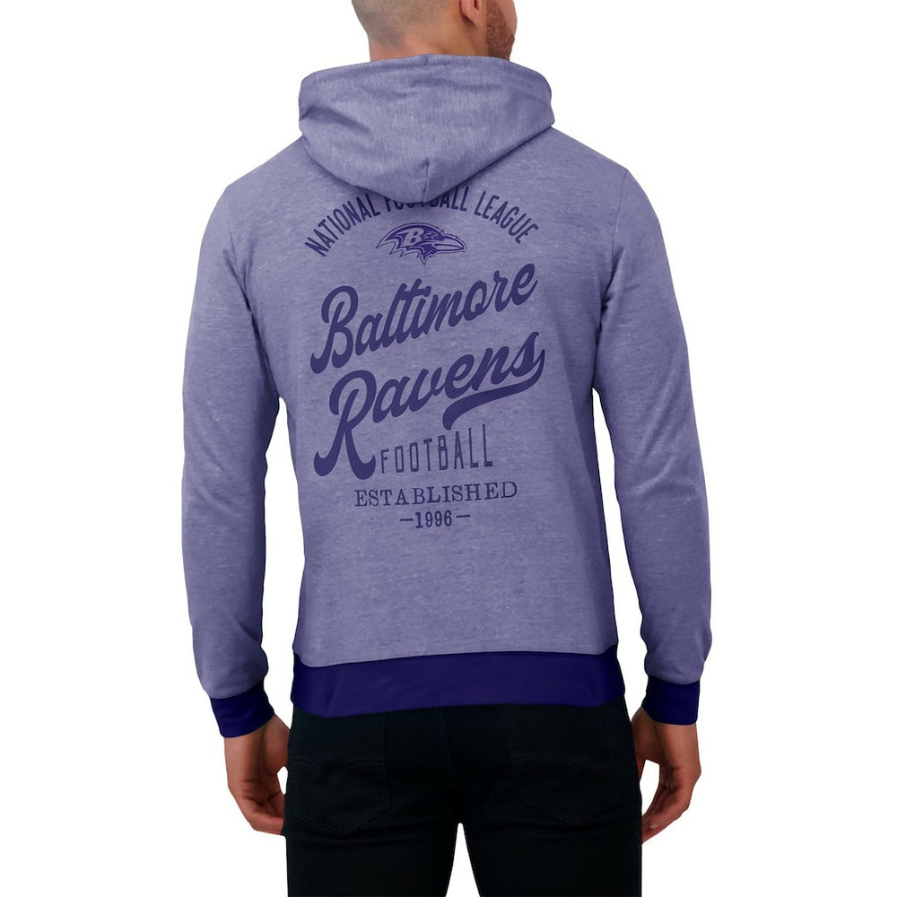 Baltimore Ravens Darius Rucker Collection Tonal Knit Pullover Hoodie - Purple on sale