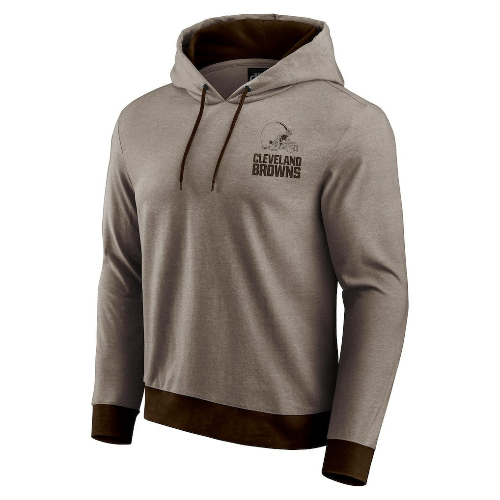 Cleveland Browns Darius Rucker Collection Tonal Knit Pullover Hoodie - Brown for sale
