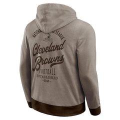 Cleveland Browns Darius Rucker Collection Tonal Knit Pullover Hoodie - Brown for sale
