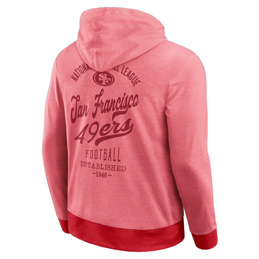 San Francisco 49ers Darius Rucker Collection Tonal Knit Pullover Hoodie - Scarlet online