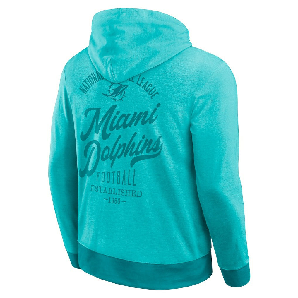 Miami Dolphins Darius Rucker Collection Tonal Knit Pullover Hoodie - Aqua outlet
