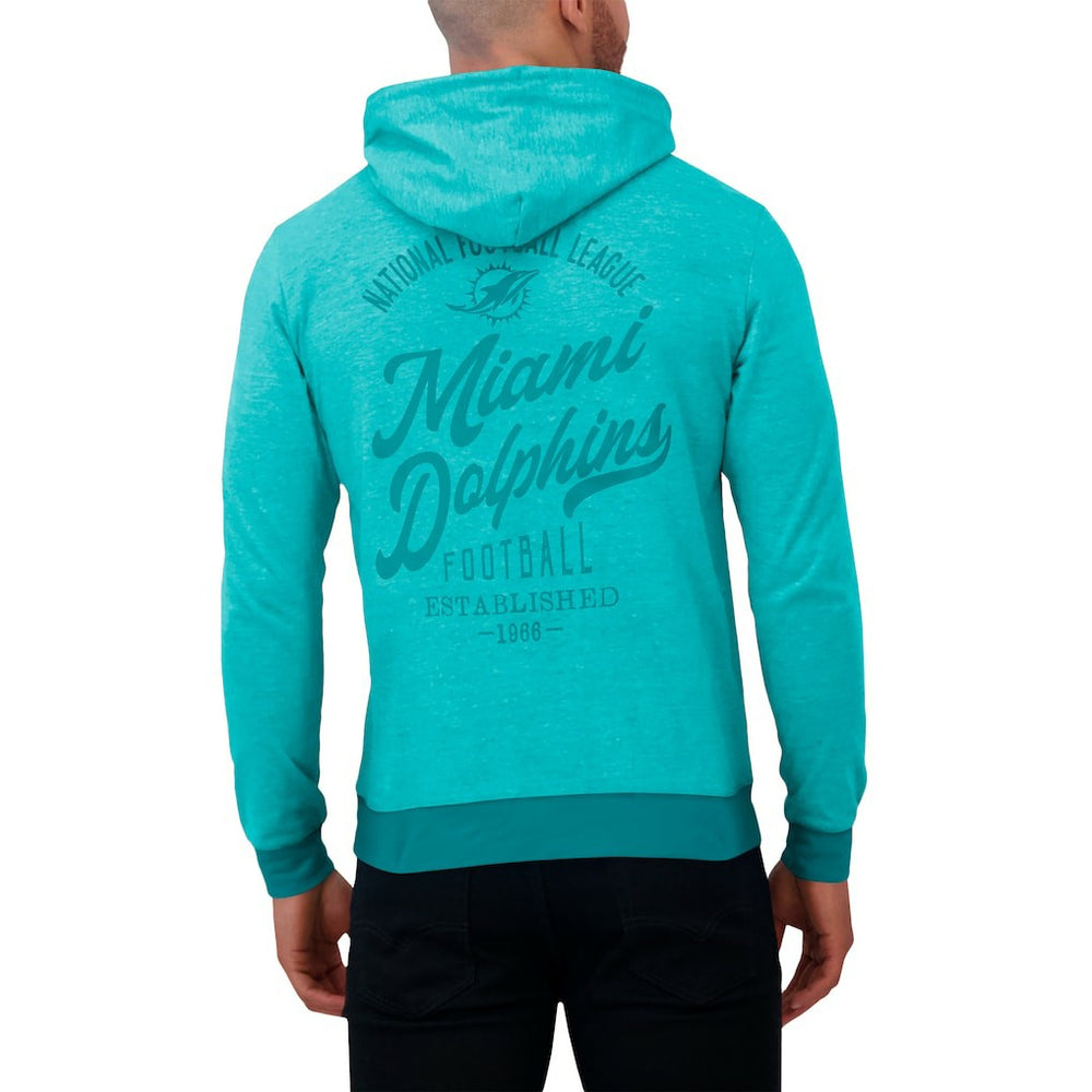 Miami Dolphins Darius Rucker Collection Tonal Knit Pullover Hoodie - Aqua outlet