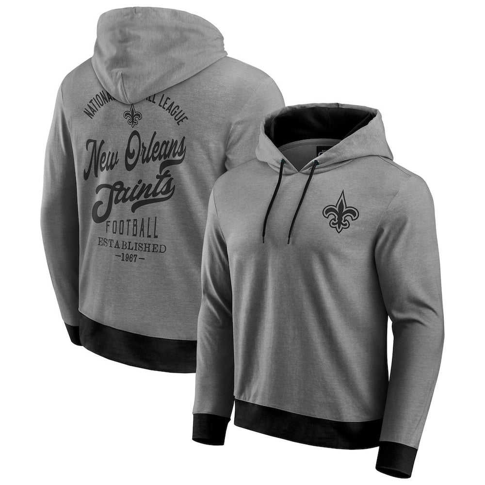 New Orleans Saints Darius Rucker Collection Tonal Knit Pullover Hoodie - Black cheap
