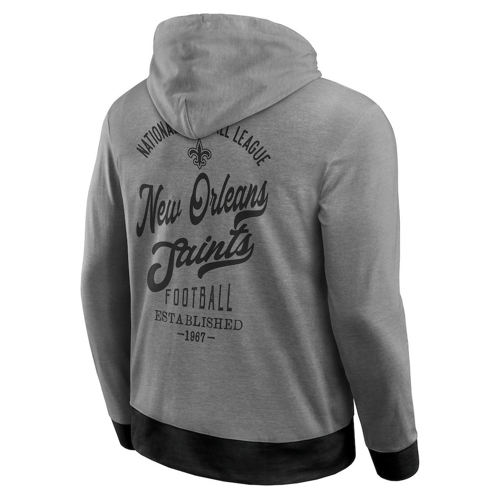 New Orleans Saints Darius Rucker Collection Tonal Knit Pullover Hoodie - Black cheap