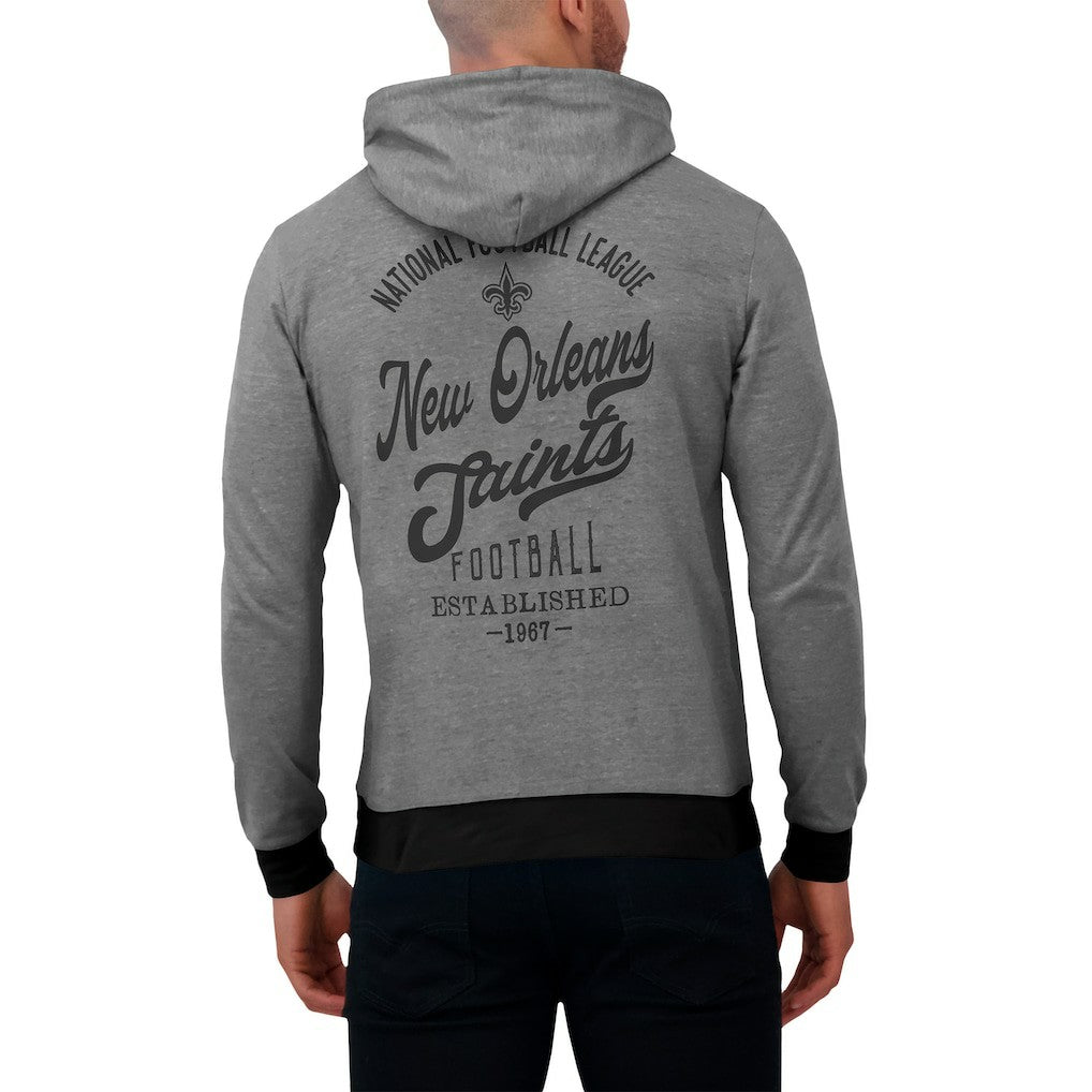 New Orleans Saints Darius Rucker Collection Tonal Knit Pullover Hoodie - Black cheap
