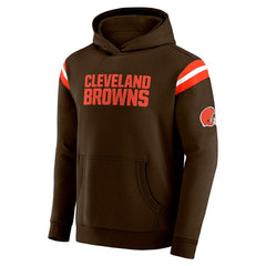 Cleveland Browns Darius Rucker Collection Football Washed Pullover Hoodie - Brown for sale