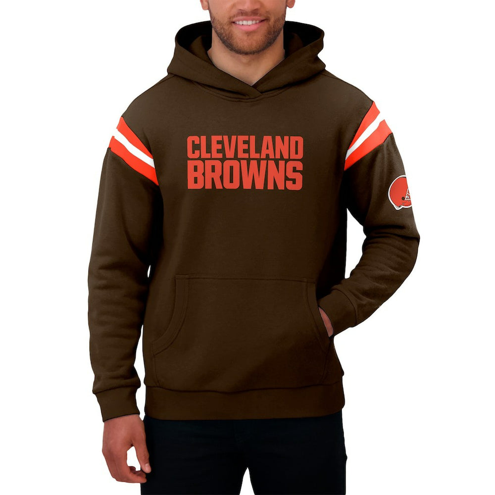 Cleveland Browns Darius Rucker Collection Football Washed Pullover Hoodie - Brown for sale