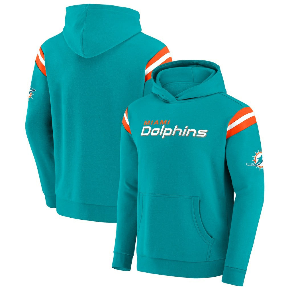 Miami Dolphins Darius Rucker Collection Football Washed Pullover Hoodie - Aqua on sale