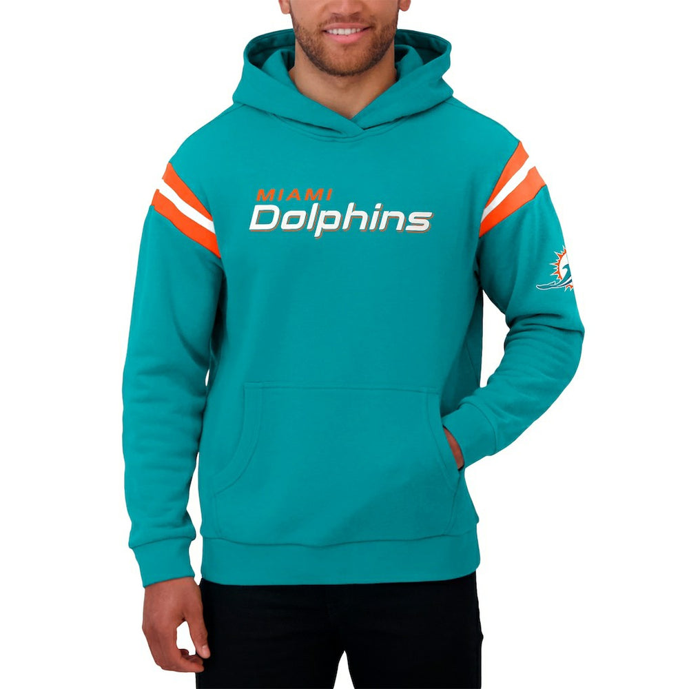 Miami Dolphins Darius Rucker Collection Football Washed Pullover Hoodie - Aqua on sale