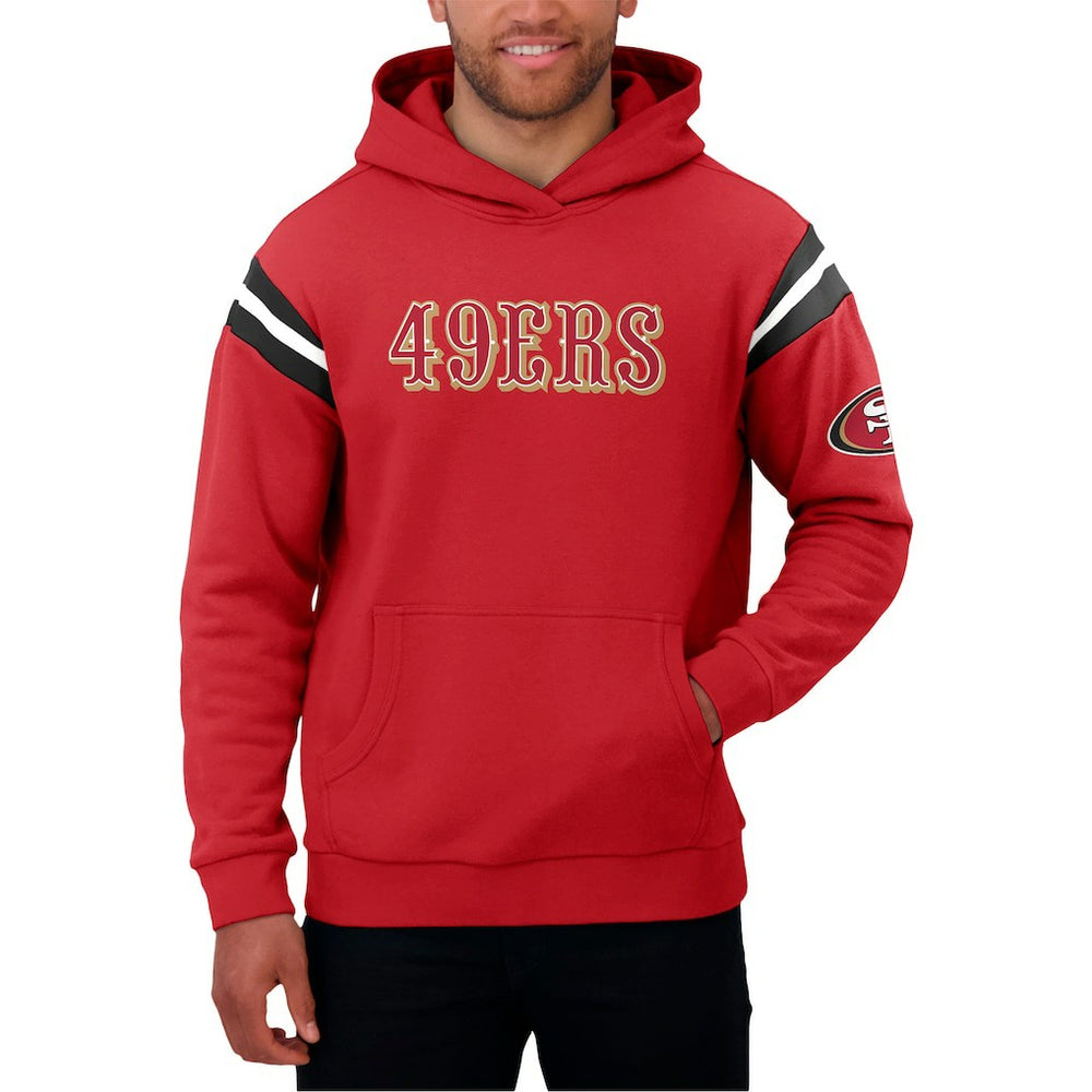 San Francisco 49ers Darius Rucker Collection Football Washed Pullover Hoodie - Scarlet sale