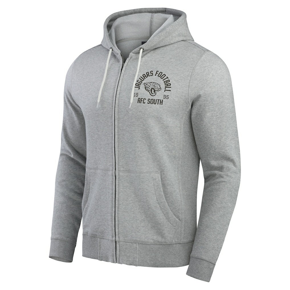 Jacksonville Jaguars Darius Rucker Collection Vintage Stripe Full-Zip Hoodie - Heather Gray sale