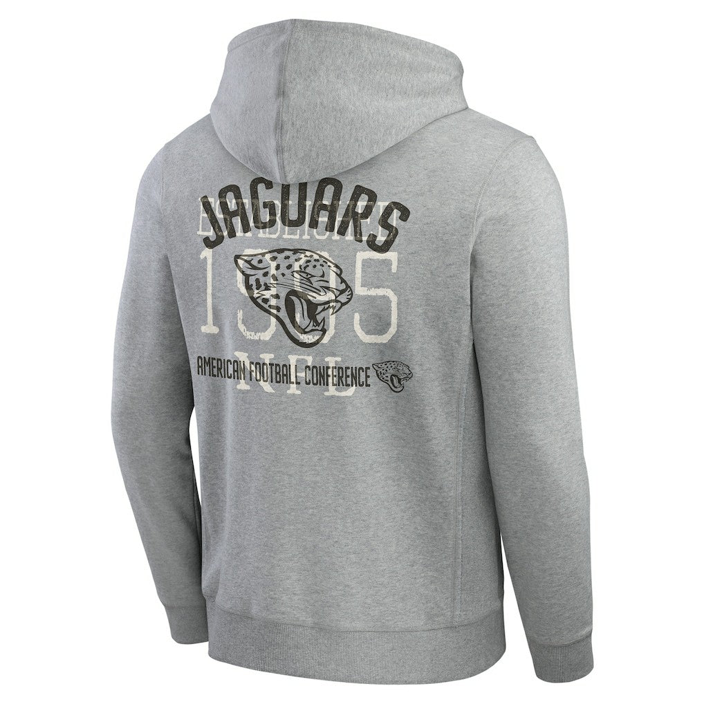 Jacksonville Jaguars Darius Rucker Collection Vintage Stripe Full-Zip Hoodie - Heather Gray sale