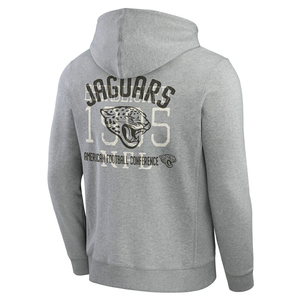 Jacksonville Jaguars Darius Rucker Collection Vintage Stripe Full-Zip Hoodie - Heather Gray sale