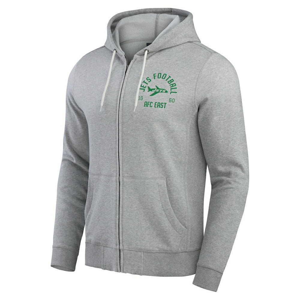 New York Jets Darius Rucker Collection Vintage Stripe Full-Zip Hoodie - Heather Gray outlet