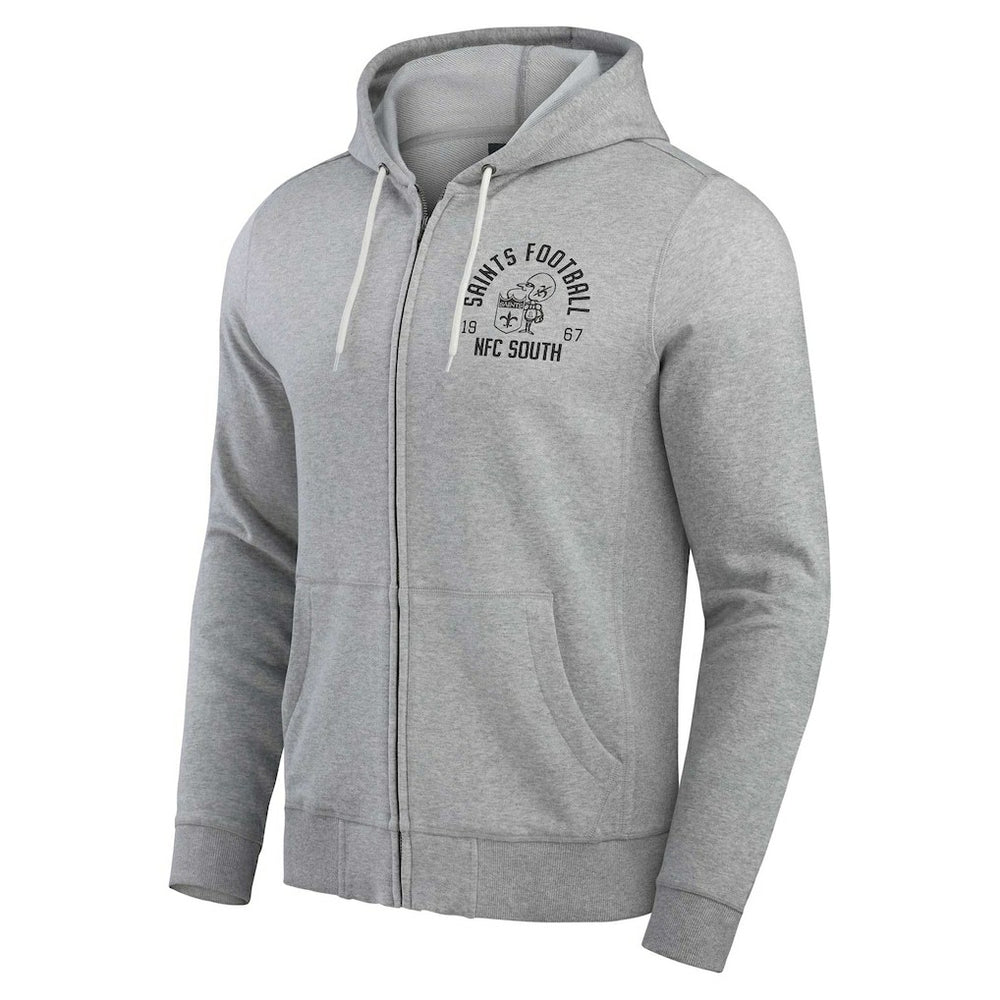 New Orleans Saints Darius Rucker Collection Vintage Stripe Full-Zip Hoodie - Heather Gray outlet