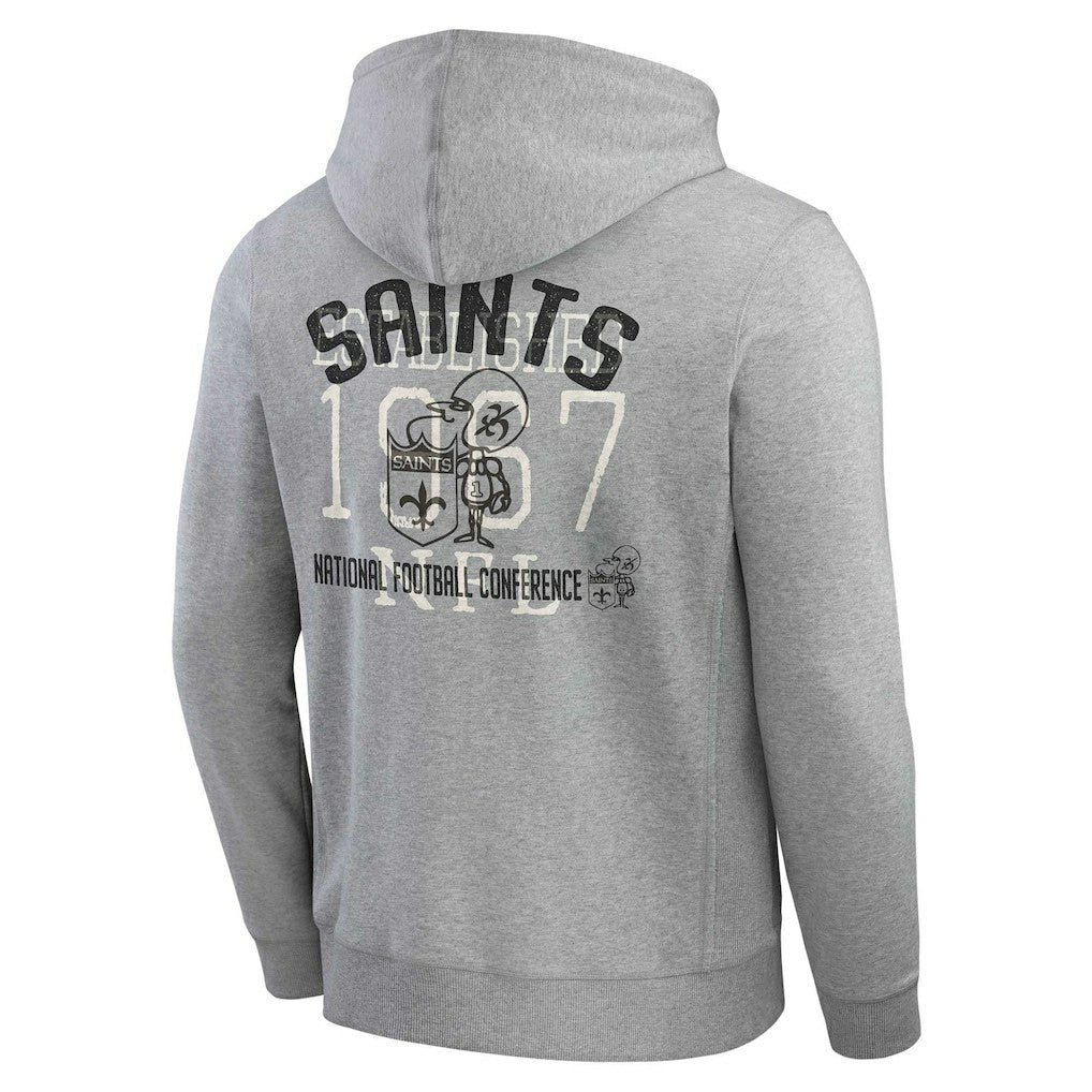 New Orleans Saints Darius Rucker Collection Vintage Stripe Full-Zip Hoodie - Heather Gray outlet