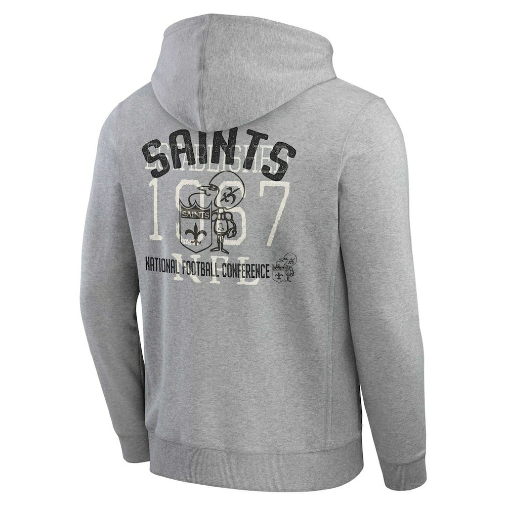 New Orleans Saints Darius Rucker Collection Vintage Stripe Full-Zip Hoodie - Heather Gray outlet