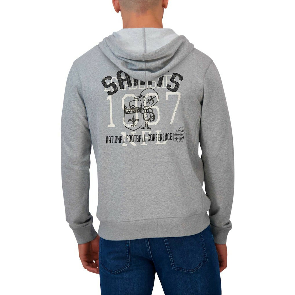 New Orleans Saints Darius Rucker Collection Vintage Stripe Full-Zip Hoodie - Heather Gray outlet