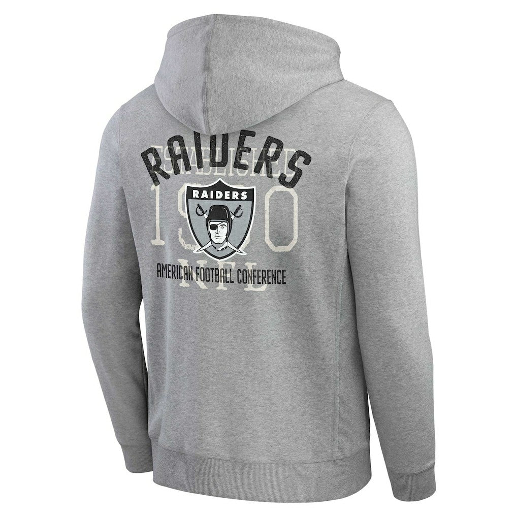Las Vegas Raiders Darius Rucker Collection Vintage Stripe Full-Zip Hoodie - Heather Gray cheap