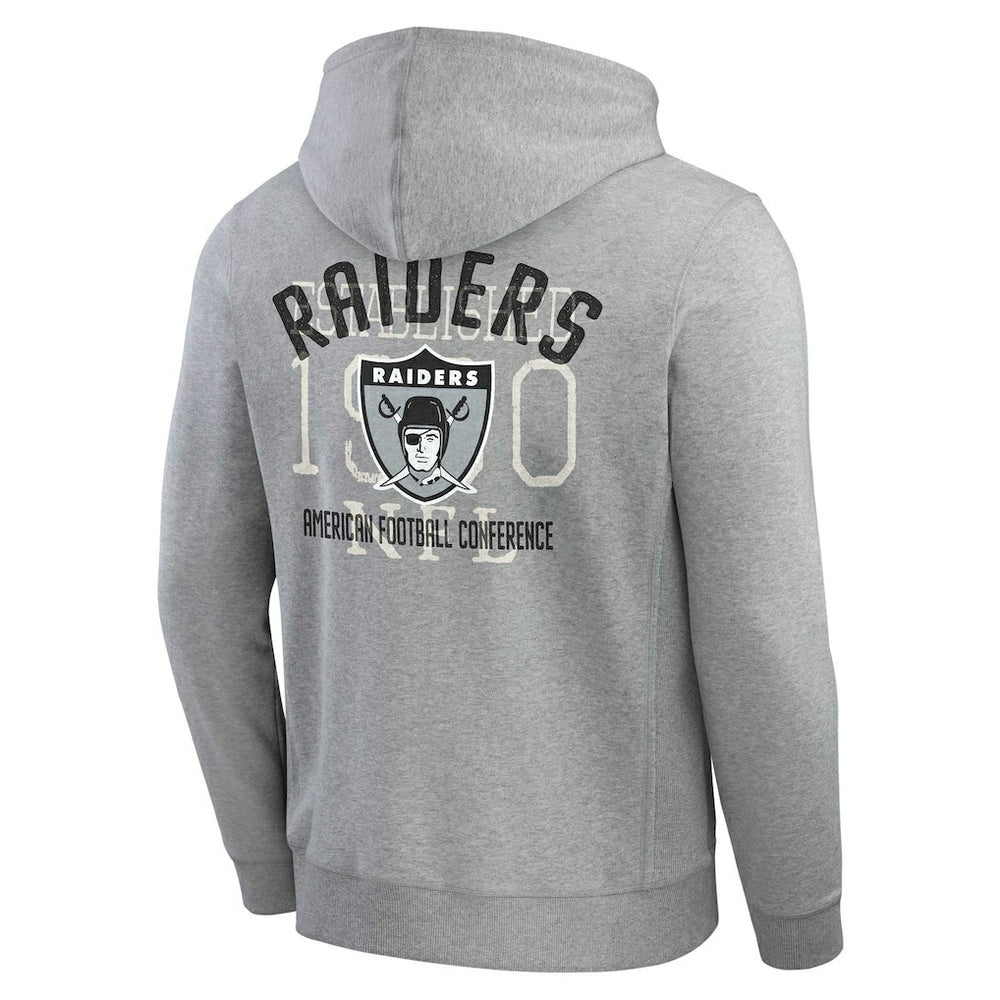 Las Vegas Raiders Darius Rucker Collection Vintage Stripe Full-Zip Hoodie - Heather Gray cheap