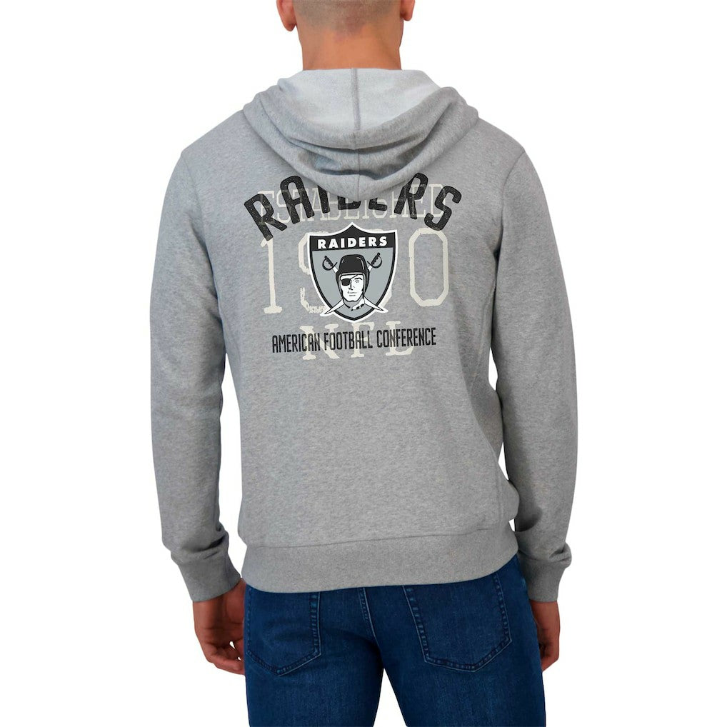 Las Vegas Raiders Darius Rucker Collection Vintage Stripe Full-Zip Hoodie - Heather Gray cheap