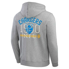 Los Angeles Chargers Darius Rucker Collection Vintage Stripe Full-Zip Hoodie - Heather Gray sale