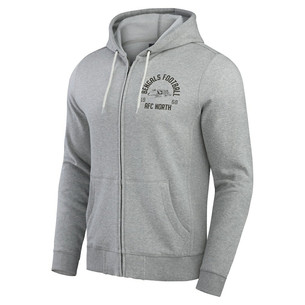 Cincinnati Bengals Darius Rucker Collection Vintage Stripe Full-Zip Hoodie - Heather Gray sale