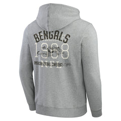 Cincinnati Bengals Darius Rucker Collection Vintage Stripe Full-Zip Hoodie - Heather Gray sale