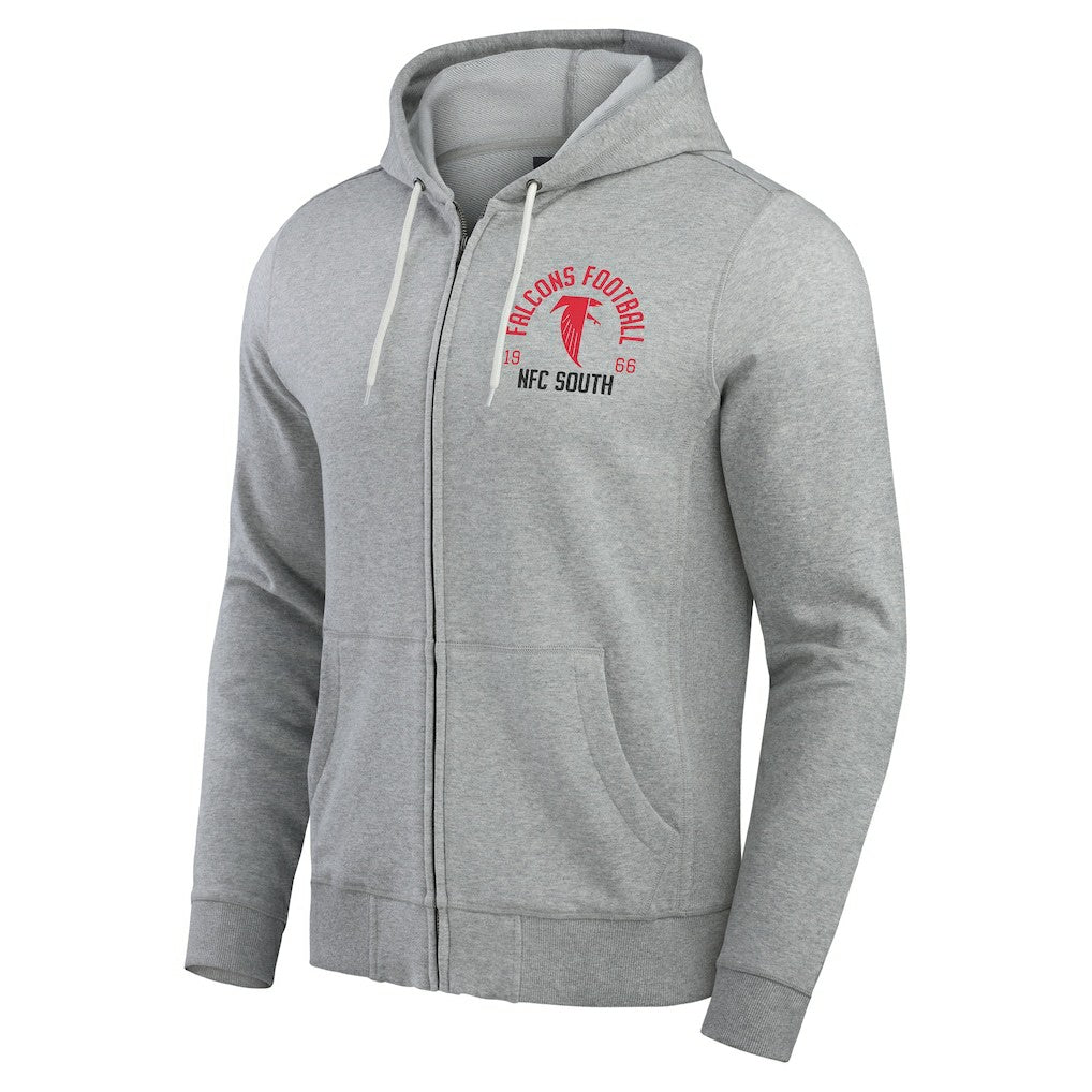 Atlanta Falcons Darius Rucker Collection Vintage Stripe Full-Zip Hoodie - Heather Gray cheap