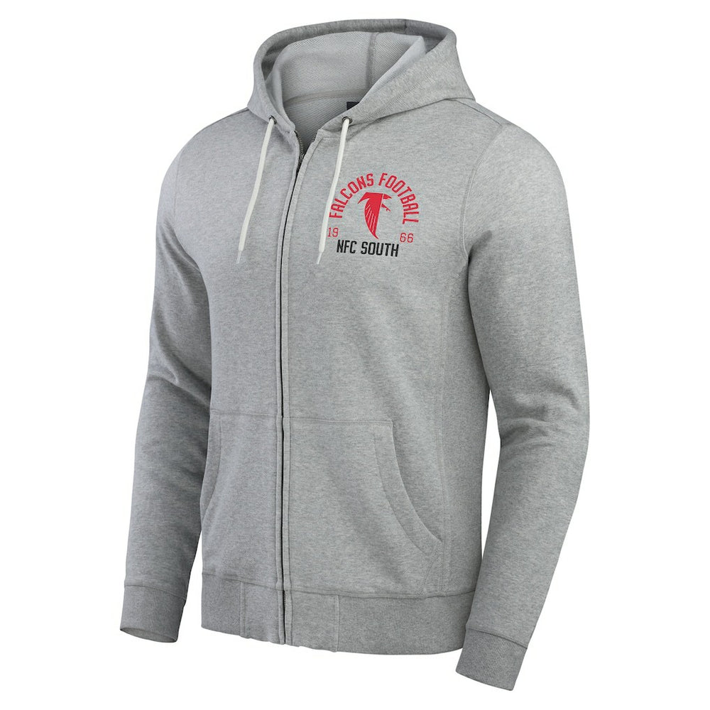 Atlanta Falcons Darius Rucker Collection Vintage Stripe Full-Zip Hoodie - Heather Gray cheap