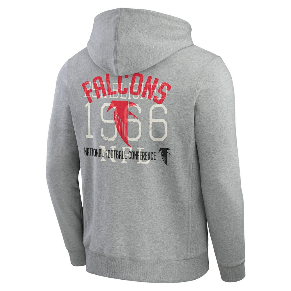 Atlanta Falcons Darius Rucker Collection Vintage Stripe Full-Zip Hoodie - Heather Gray cheap