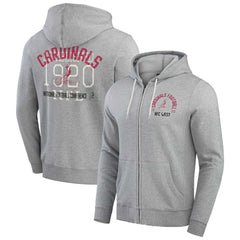 Arizona Cardinals Darius Rucker Collection Vintage Stripe Full-Zip Hoodie - Heather Gray cheap