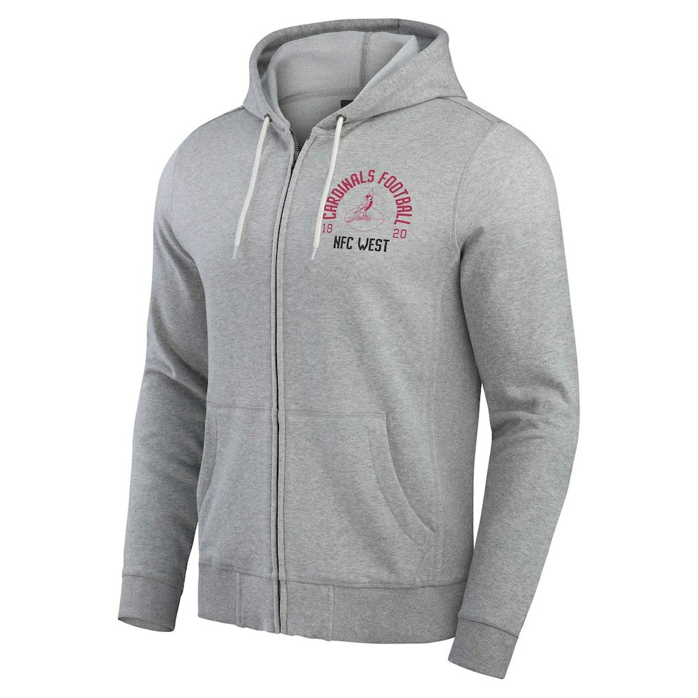 Arizona Cardinals Darius Rucker Collection Vintage Stripe Full-Zip Hoodie - Heather Gray cheap