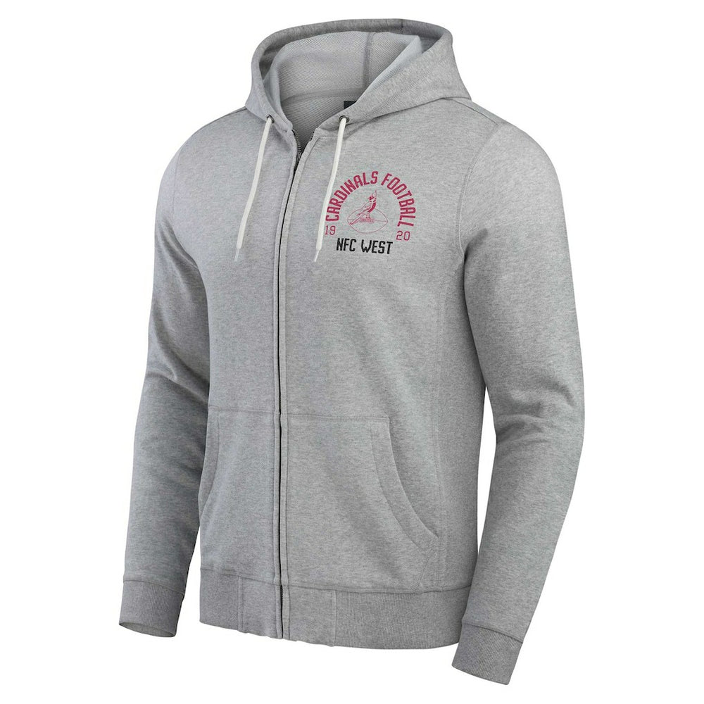 Arizona Cardinals Darius Rucker Collection Vintage Stripe Full-Zip Hoodie - Heather Gray cheap