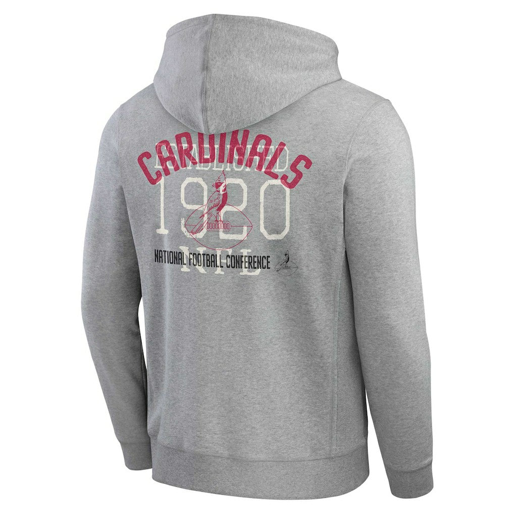 Arizona Cardinals Darius Rucker Collection Vintage Stripe Full-Zip Hoodie - Heather Gray cheap