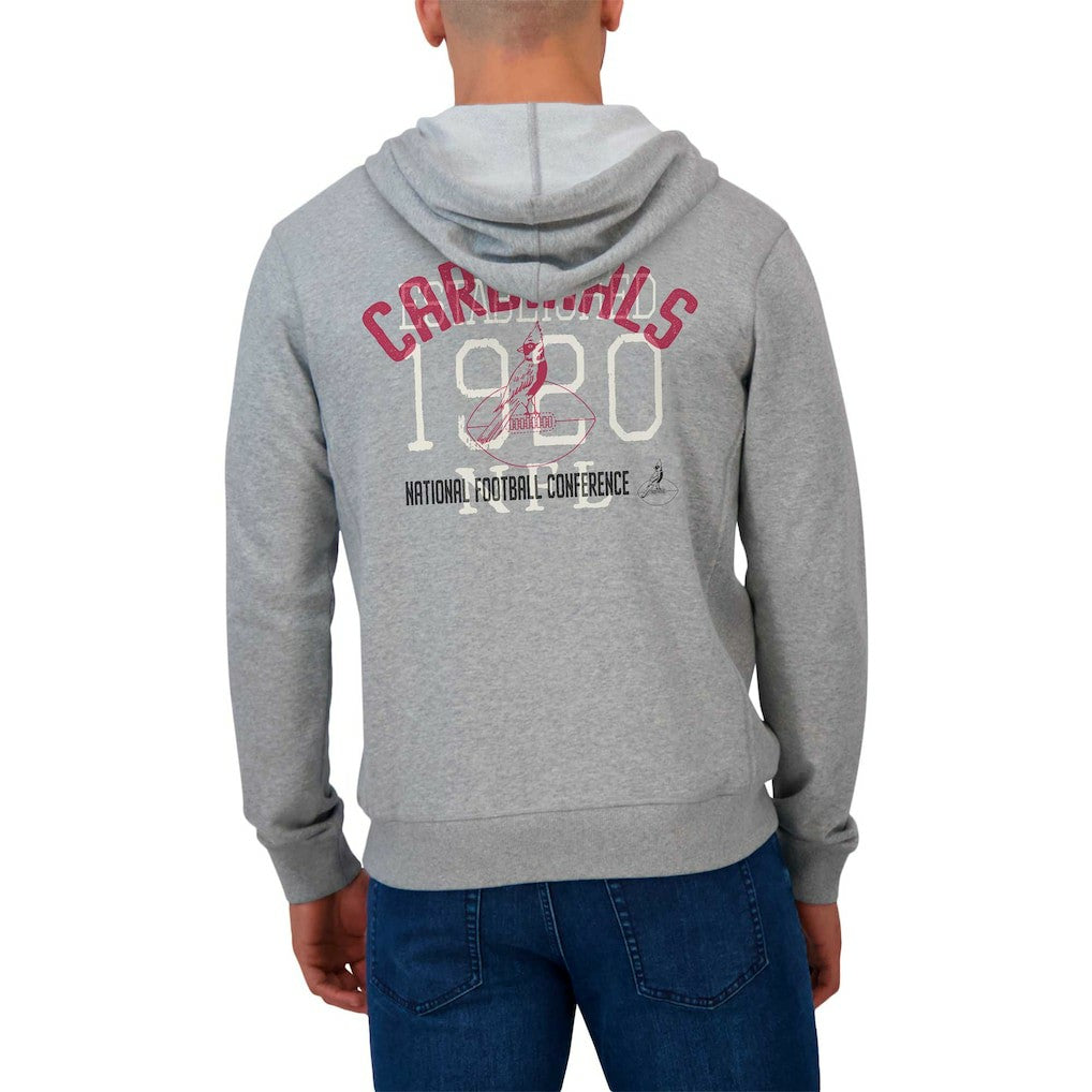 Arizona Cardinals Darius Rucker Collection Vintage Stripe Full-Zip Hoodie - Heather Gray cheap