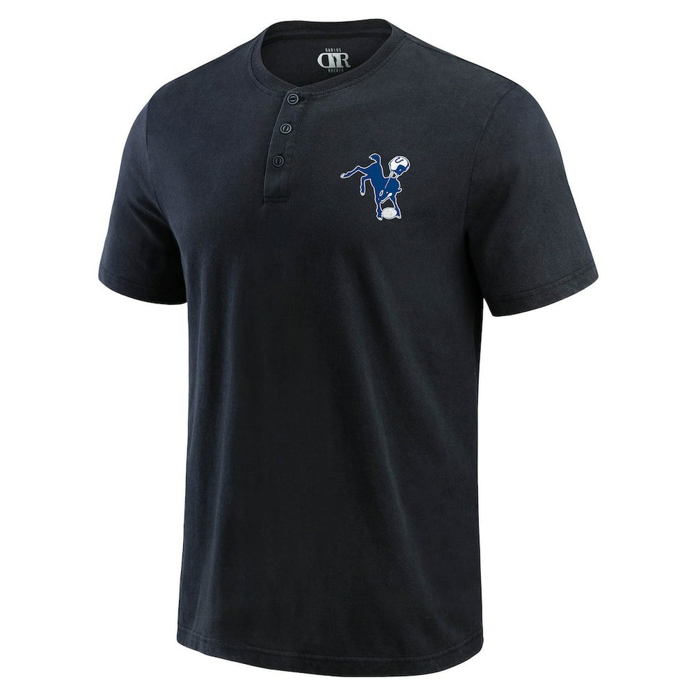 Indianapolis Colts Darius Rucker Collection Washed Henley T-Shirt - Black cheap