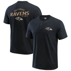 Baltimore Ravens Darius Rucker Collection Washed Henley T-Shirt - Black online