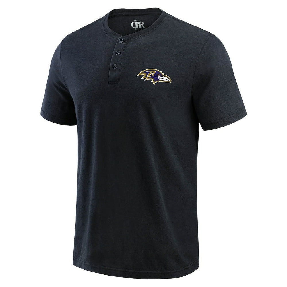 Baltimore Ravens Darius Rucker Collection Washed Henley T-Shirt - Black online