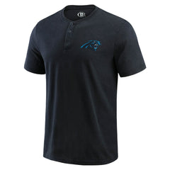 Carolina Panthers Darius Rucker Collection Washed Henley T-Shirt - Black outlet
