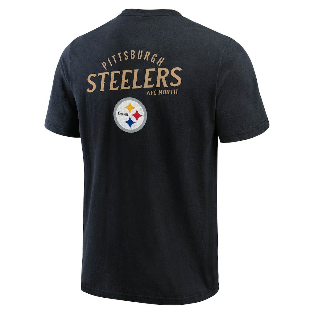 Pittsburgh Steelers Darius Rucker Collection Washed Henley T-Shirt - Black sale