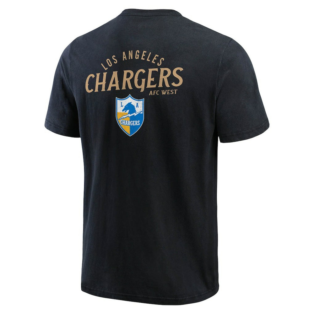 Los Angeles Chargers Darius Rucker Collection Washed Henley T-Shirt - Black discount