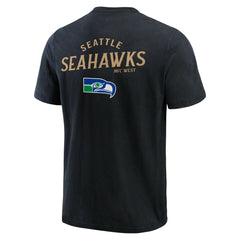 Seattle Seahawks Darius Rucker Collection Washed Henley T-Shirt - Black for sale