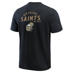 New Orleans Saints Darius Rucker Collection Washed Henley T-Shirt - Black for sale