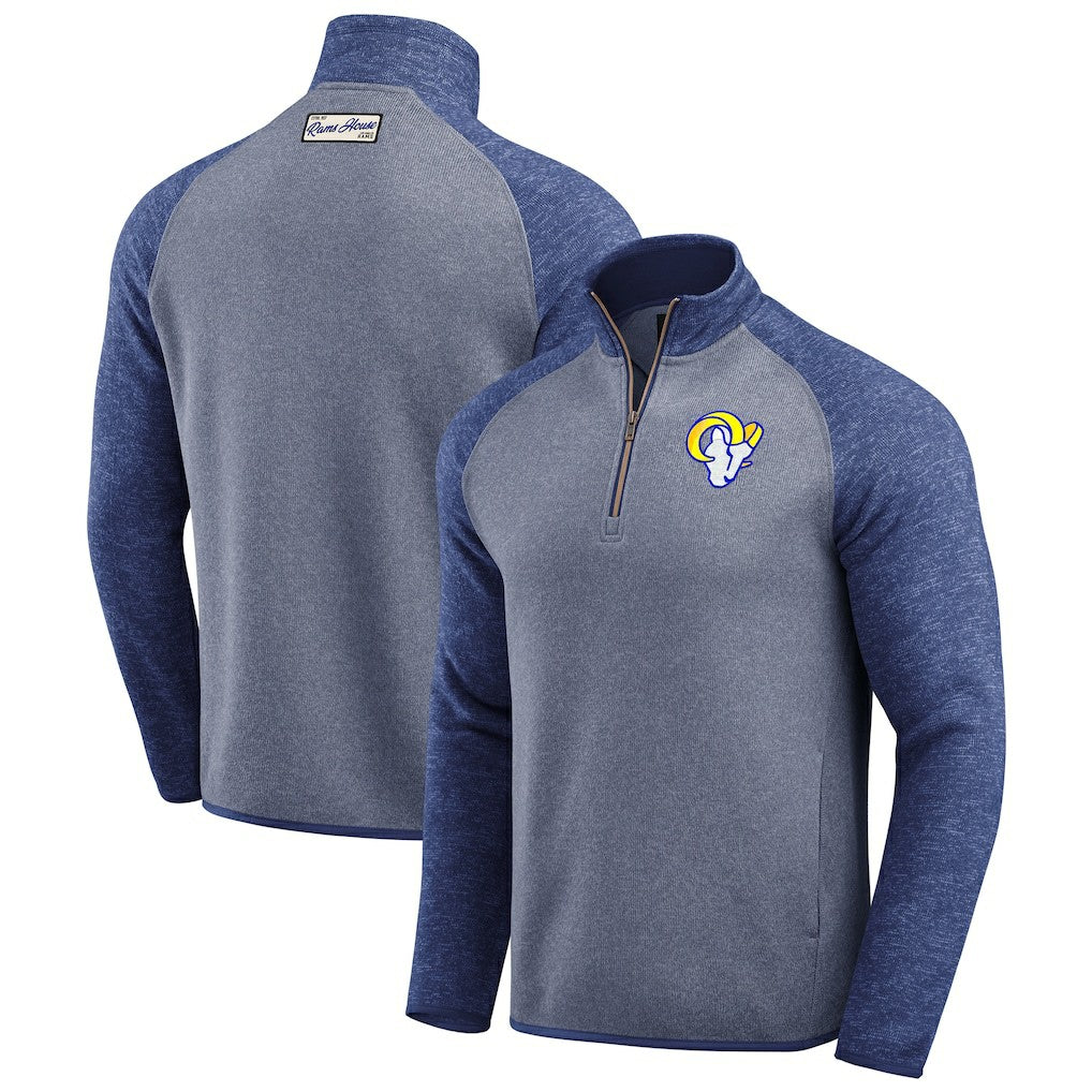 Los Angeles Rams Darius Rucker Collection Tonal Quarter-Zip Jacket - Blue cheap
